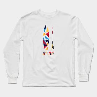 Surfing colorful board Long Sleeve T-Shirt